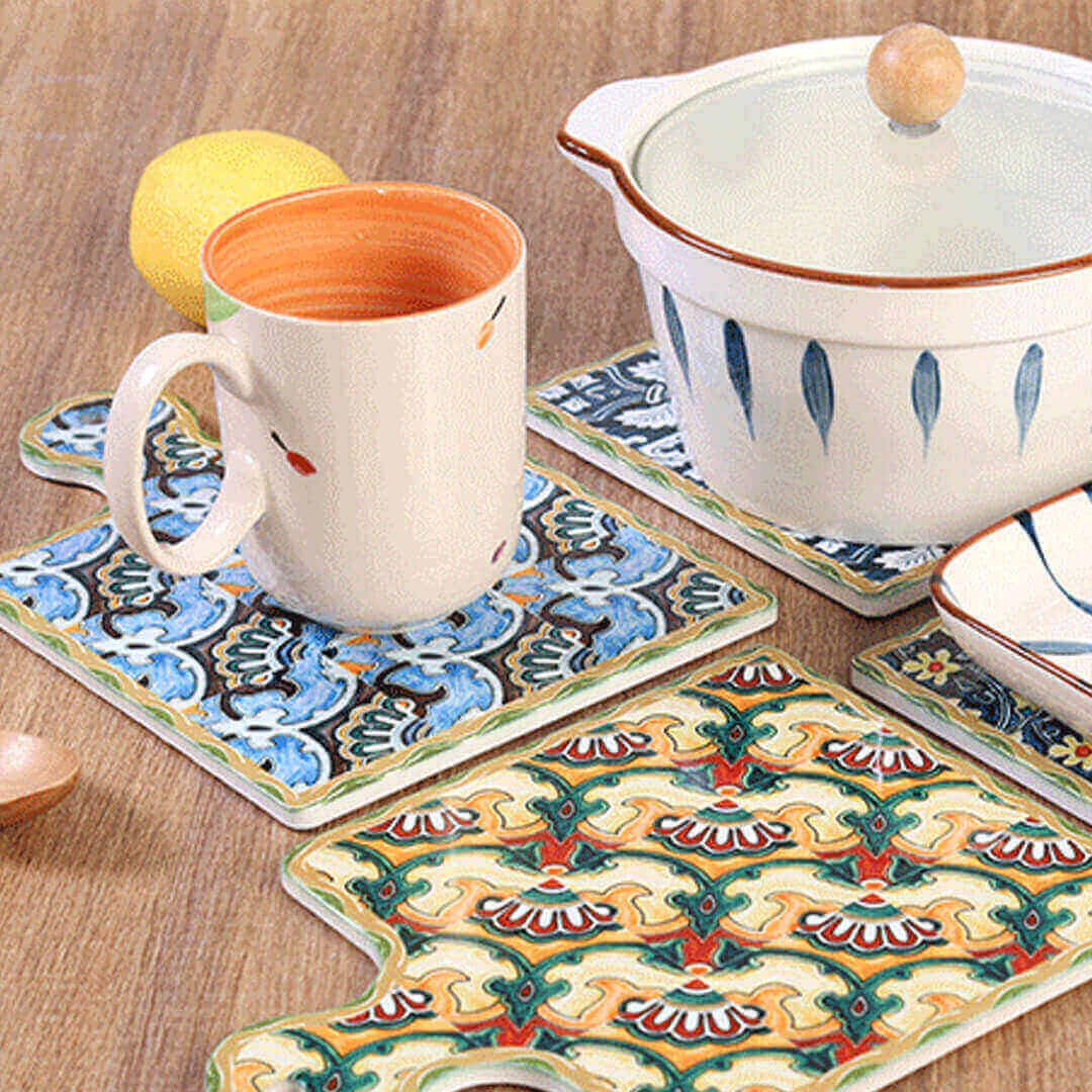 Moroccan Style Ceramic Placemat Feajoy