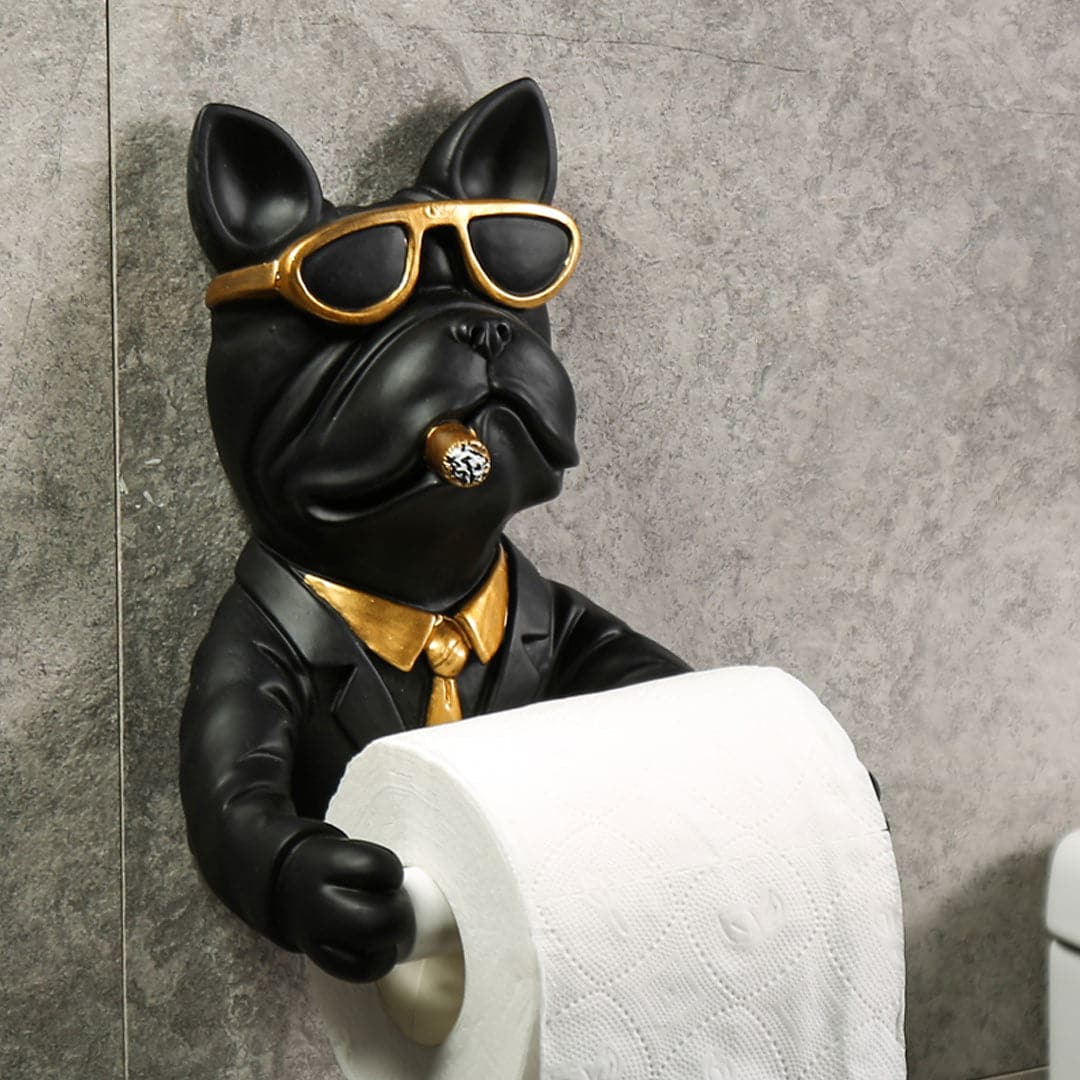 French Bulldog Paper Towel Holder Feajoy