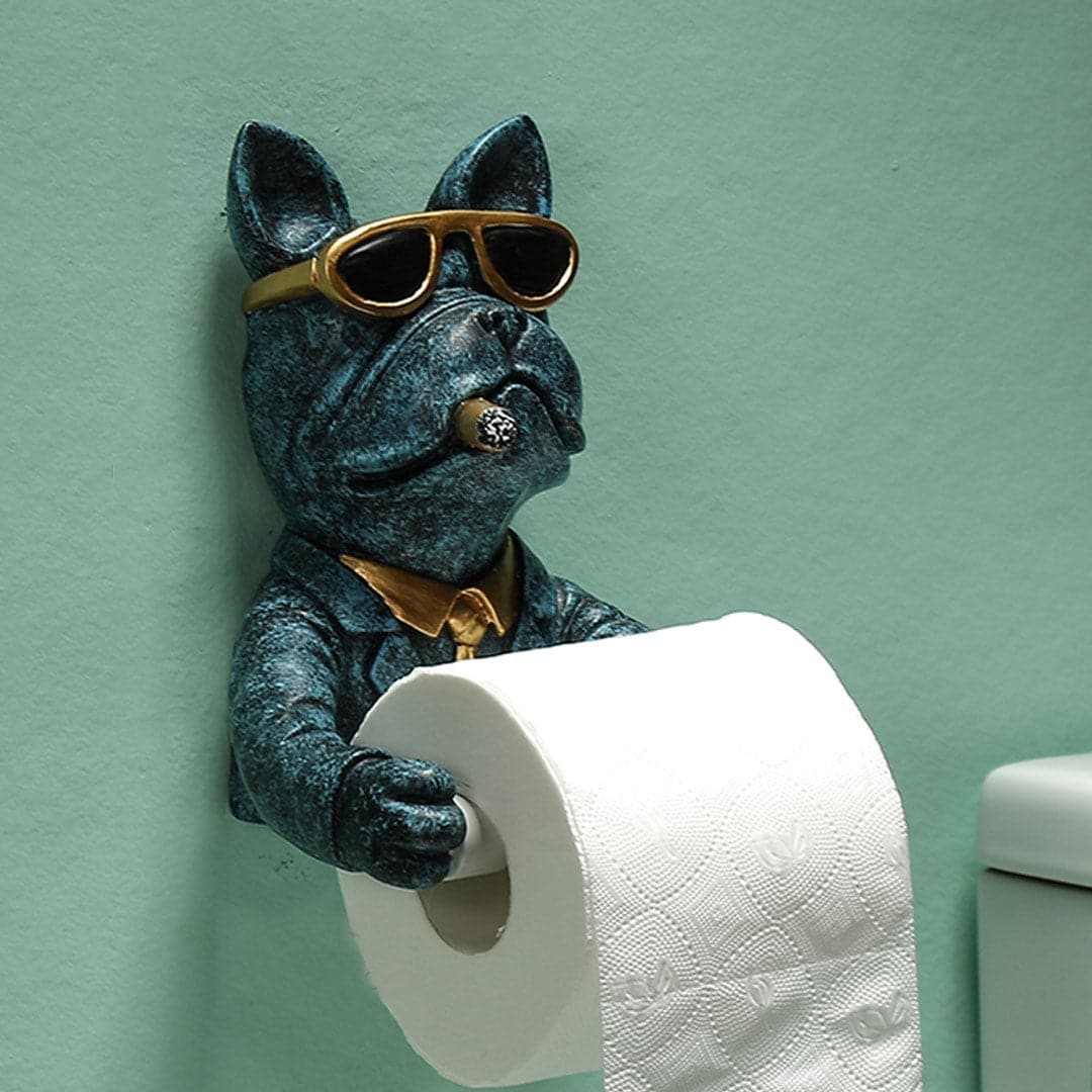 French Bulldog Paper Towel Holder Feajoy