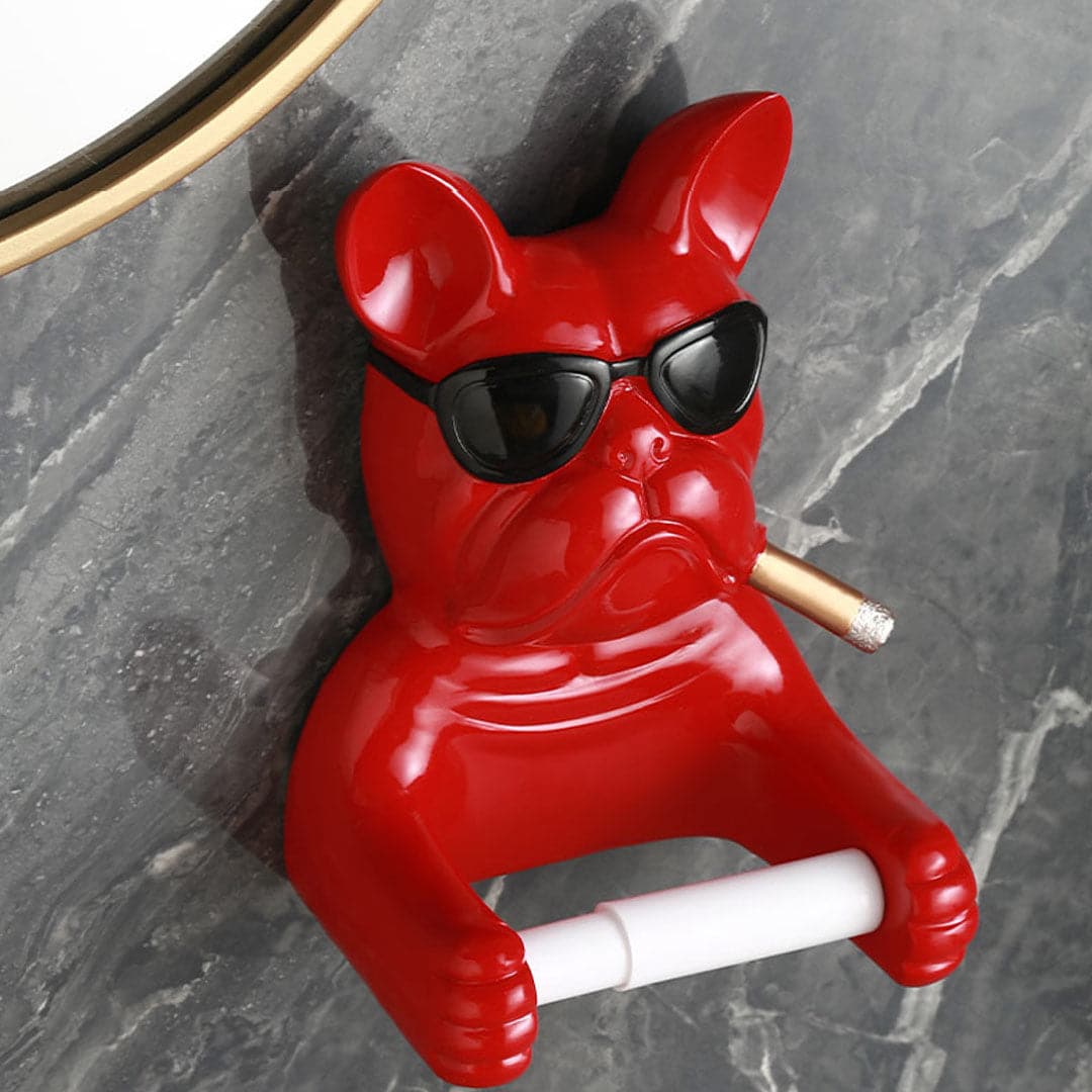 French Bulldog Paper Towel Holder Feajoy