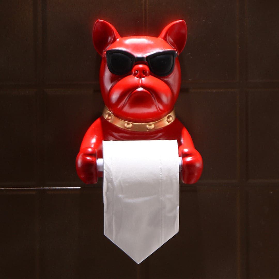 French Bulldog Paper Towel Holder Feajoy