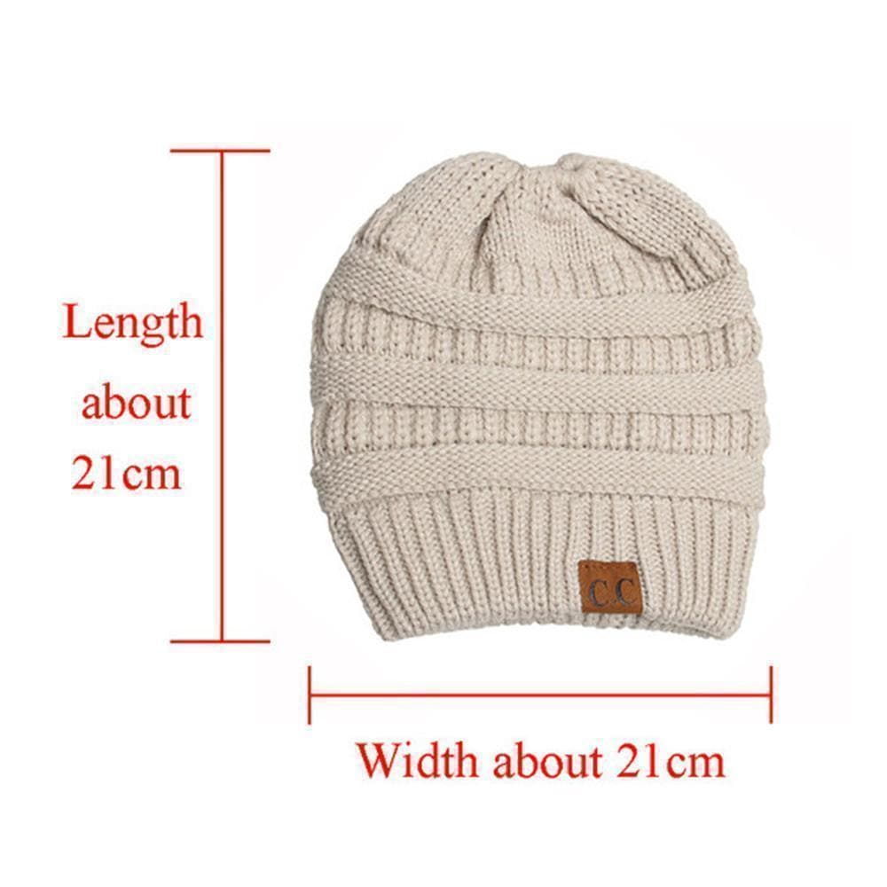 Soft Knit Ponytail Beanie Hat Zimomo