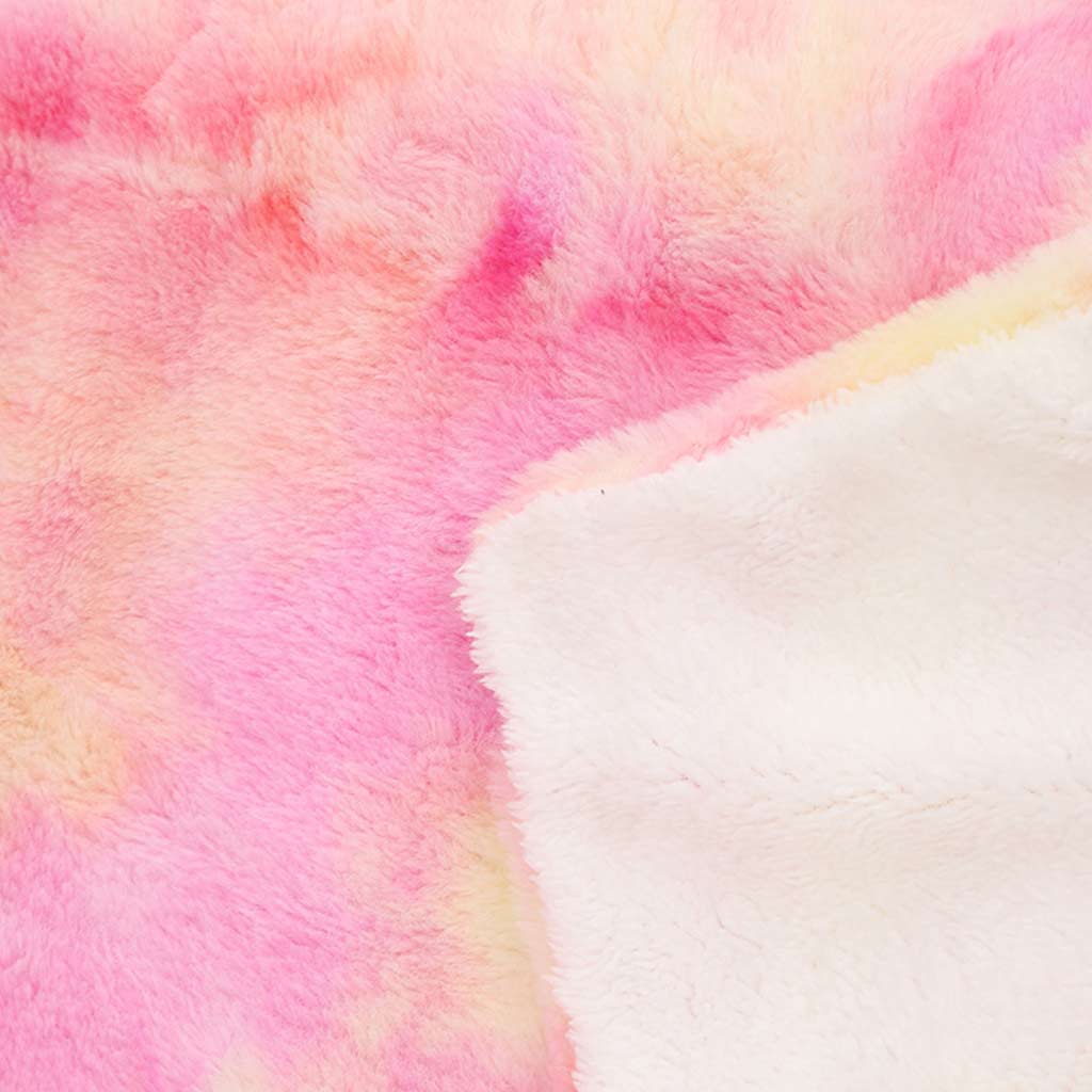 Rainbow Tie-dye Throw Blanket Feajoy