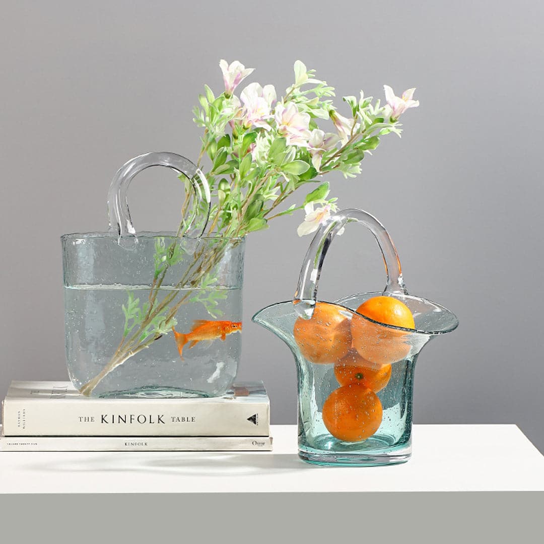 Bubble Transparent Glass Flower Vase dylinoshop