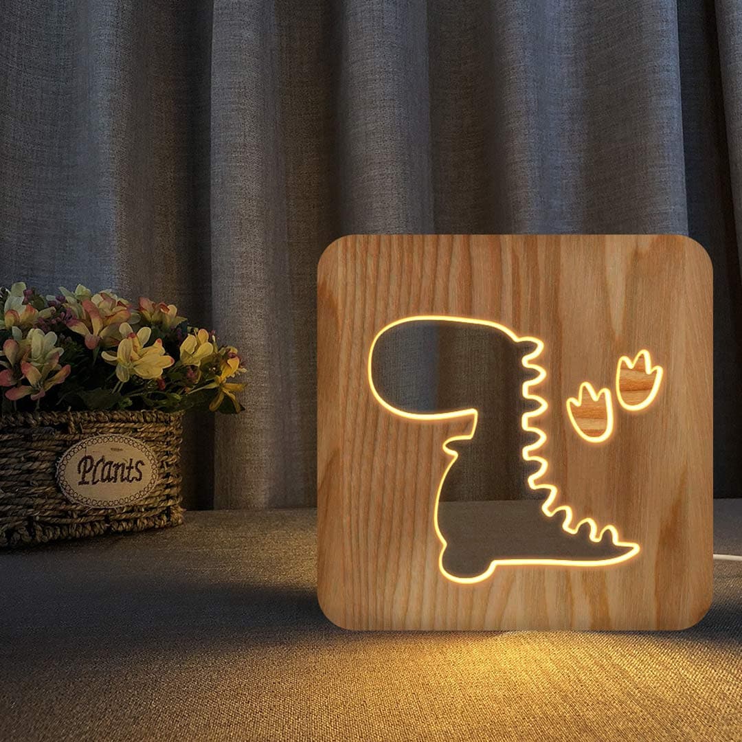 Wooden Night Light USB Powered Feajoy