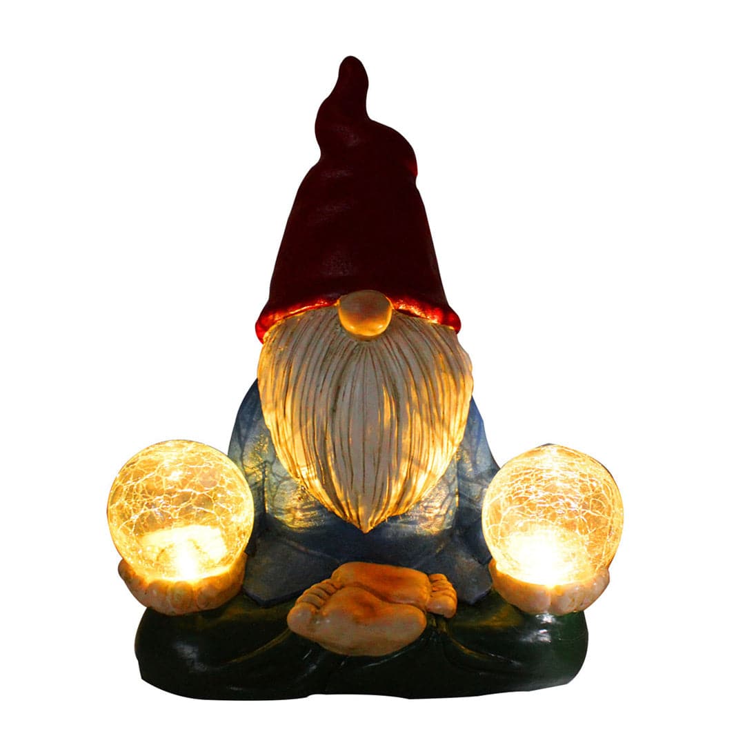 Garden Gnome Solar Statue Feajoy