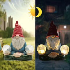 Garden Gnome Solar Statue Feajoy