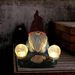 Garden Gnome Solar Statue Feajoy