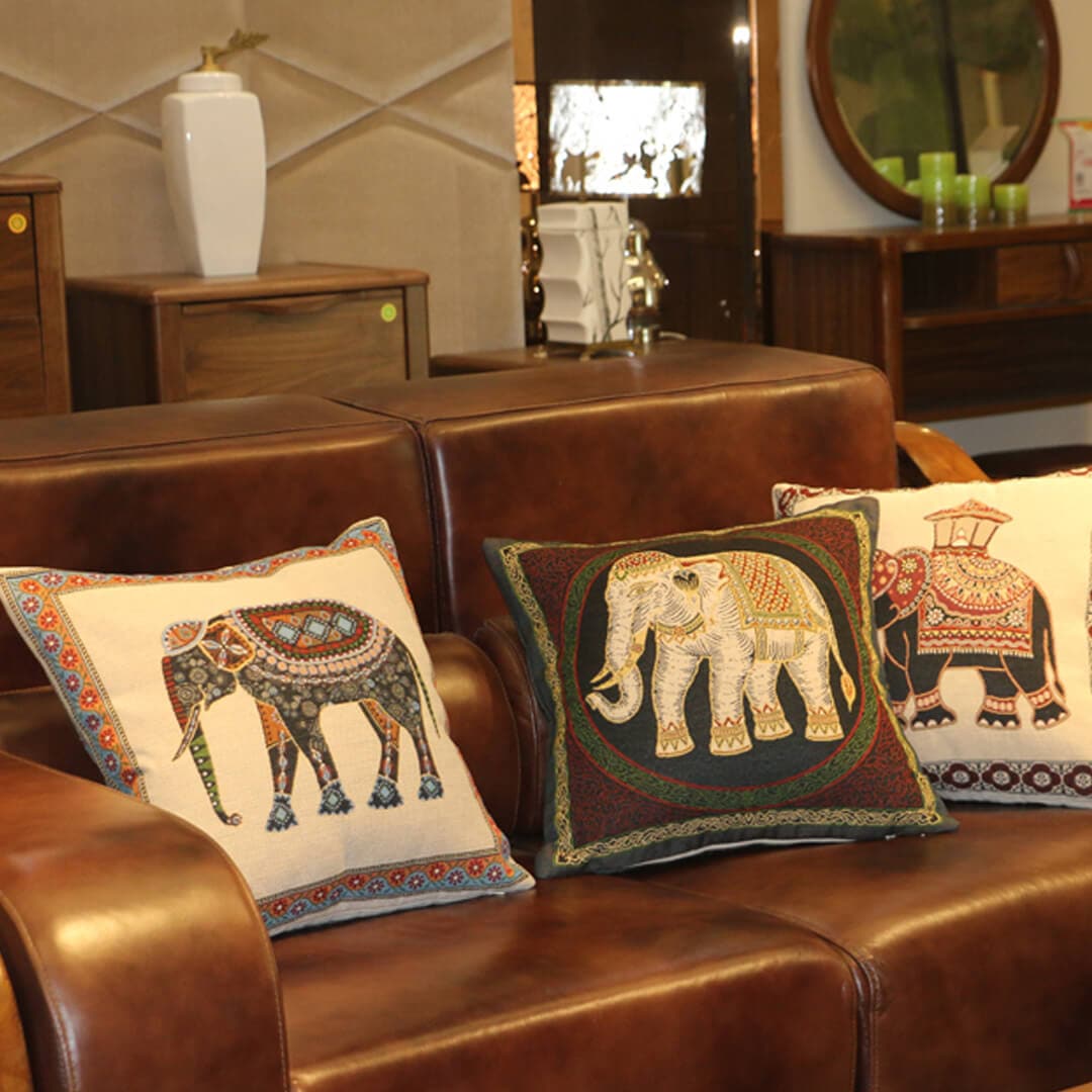 Elephant Double-sided Cushion Cover Feajoy