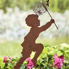 Children Chasing Yard Stake dylinoshop