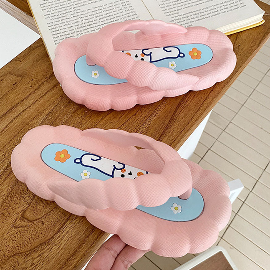 Cute Rabbit Pattern Flip Flops dylioshop