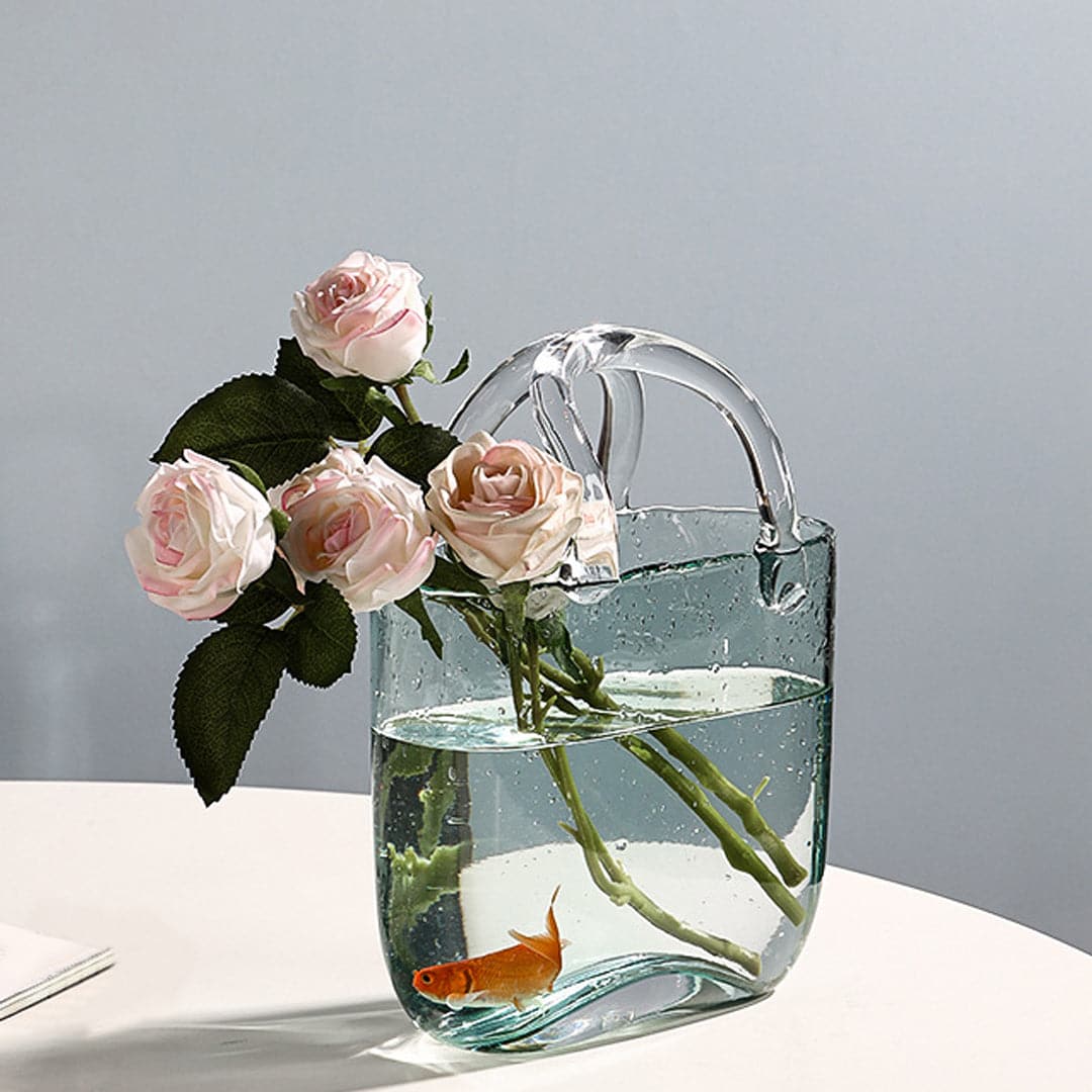 Bubble Transparent Glass Flower Vase dylinoshop