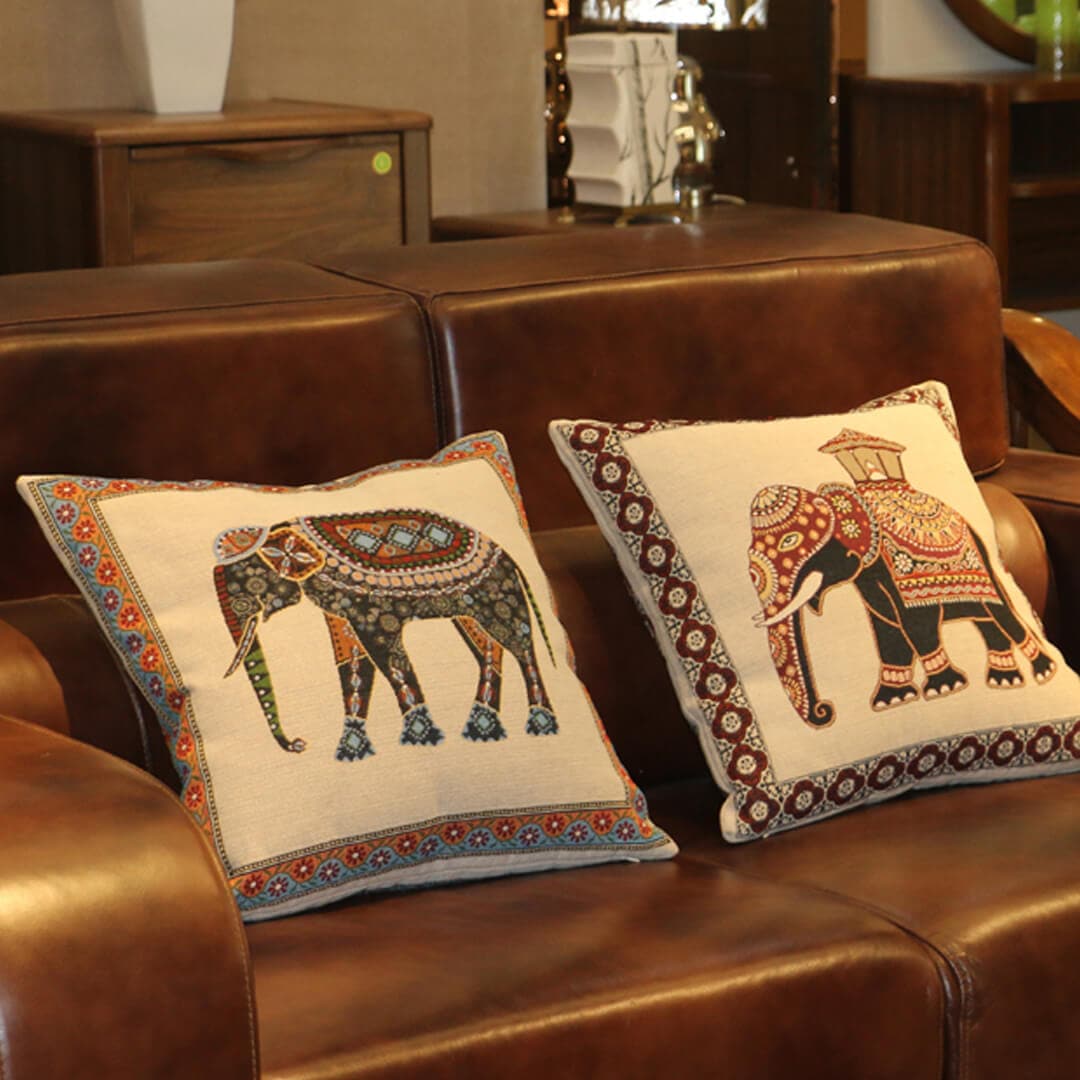 Elephant Double-sided Cushion Cover Feajoy