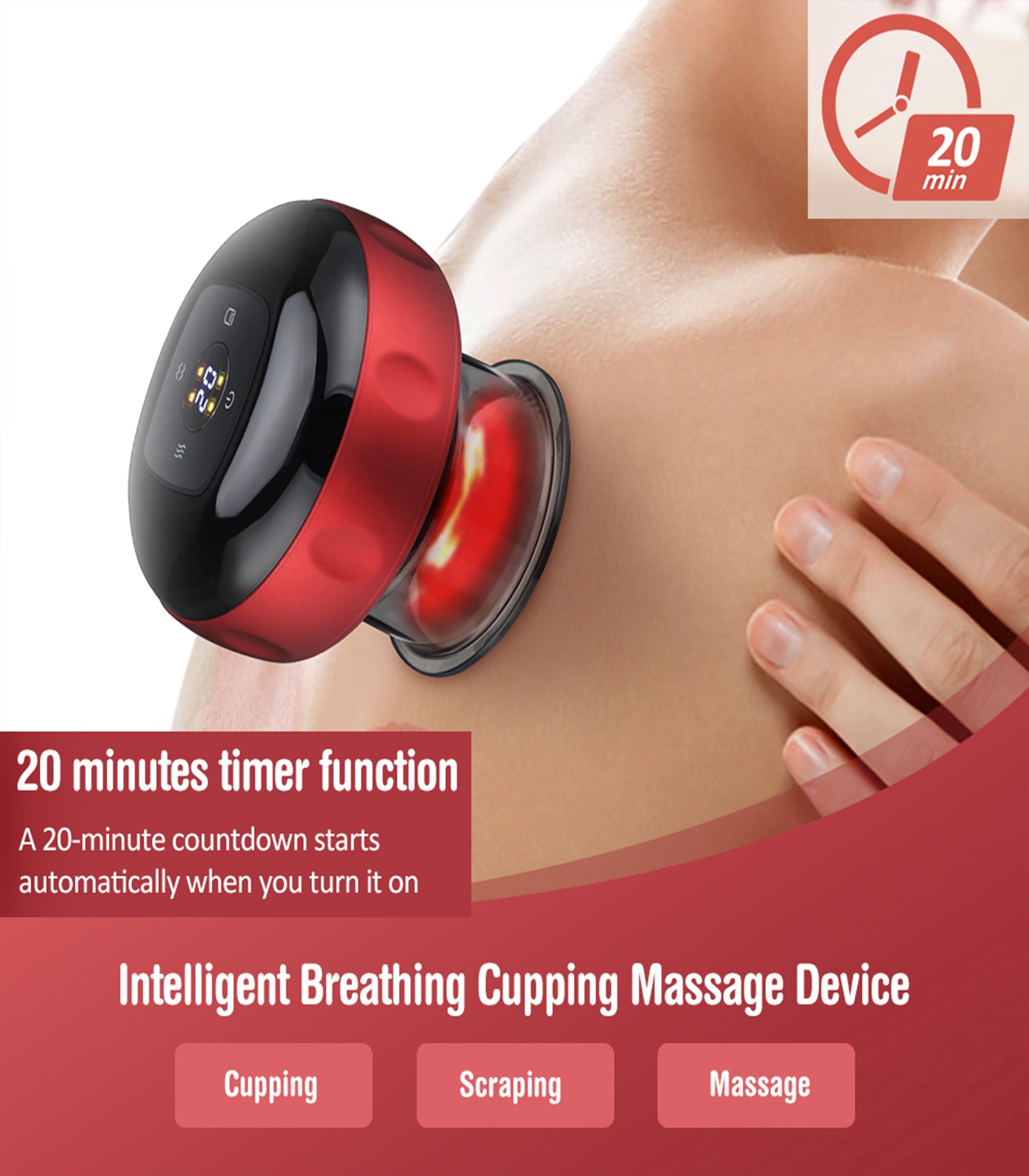 Smart Cupping Therapy Massager with Red Light Therapy dylinoshop