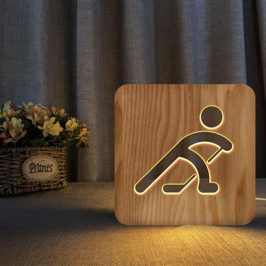 Wooden Night Light USB Powered Feajoy