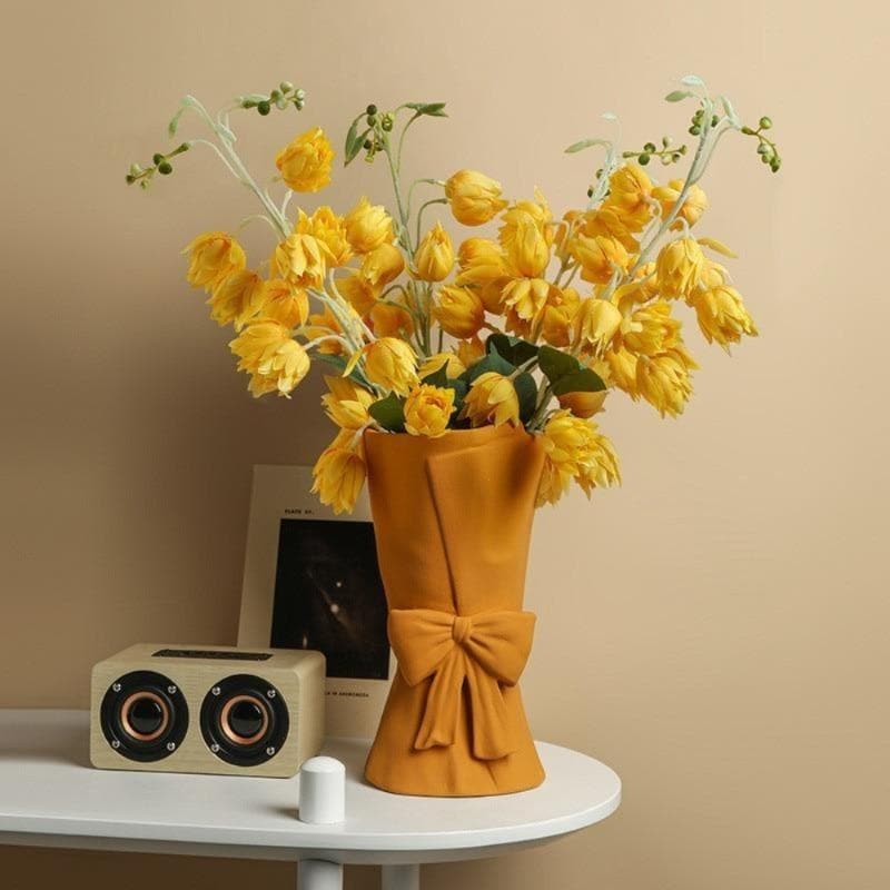 Luxury Bowknot Vase feajoy