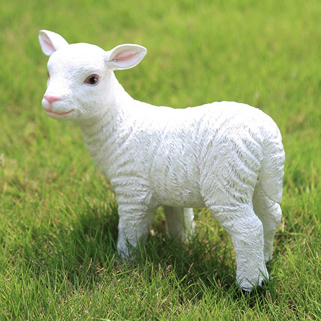 Lamb Garden Resin Statue Decoration Feajoy