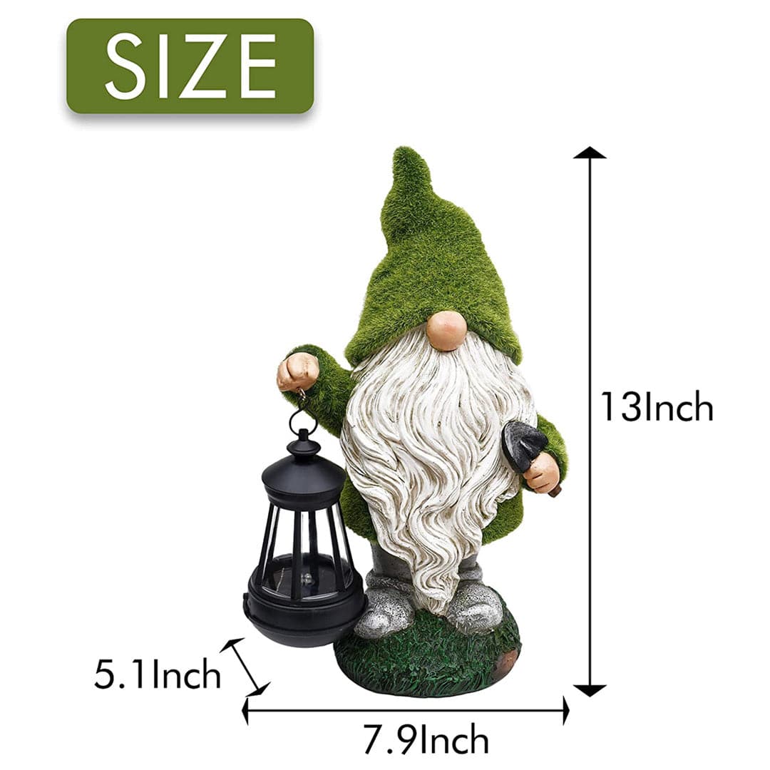 Garden Gnome Solar Statue Feajoy