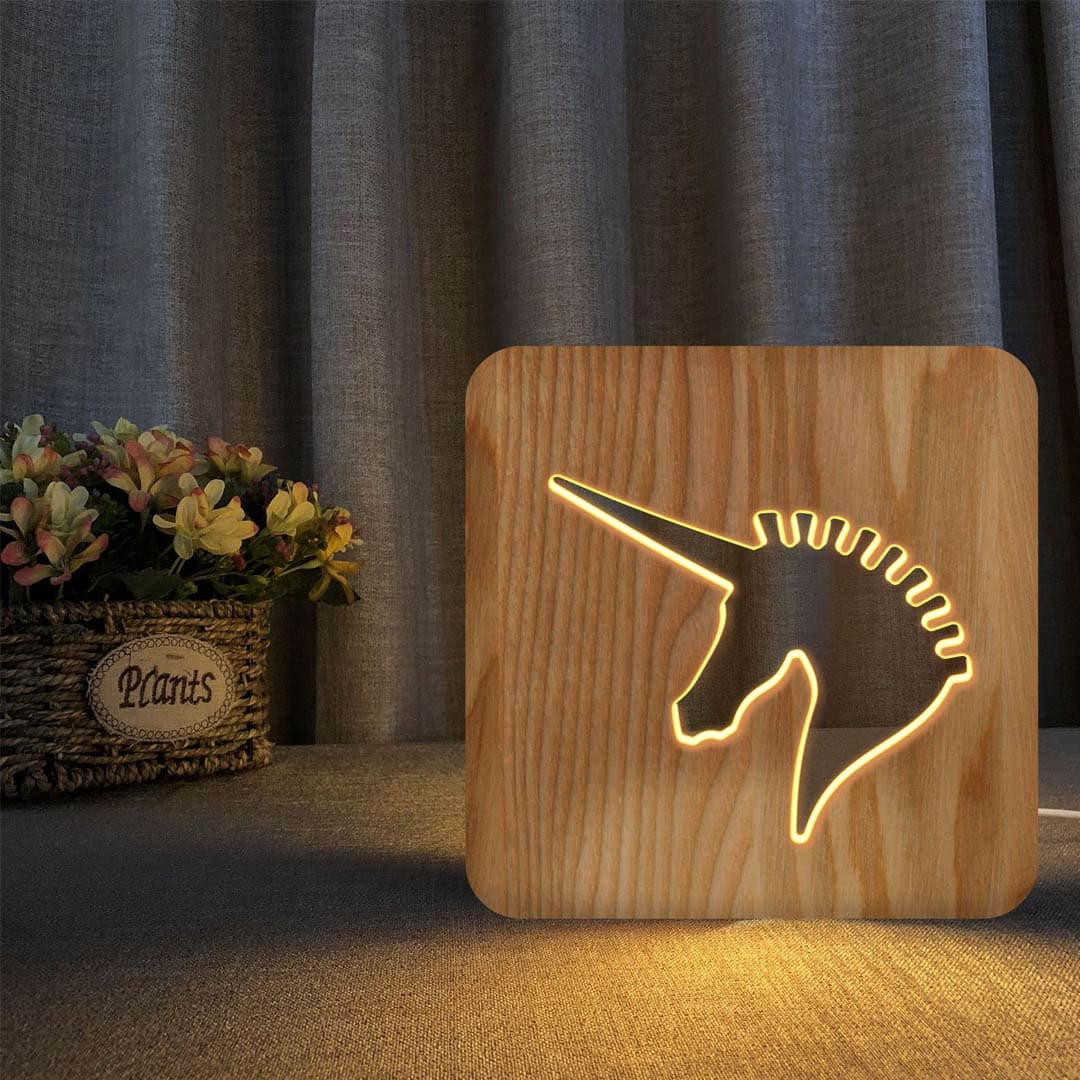 Wooden Night Light USB Powered Feajoy