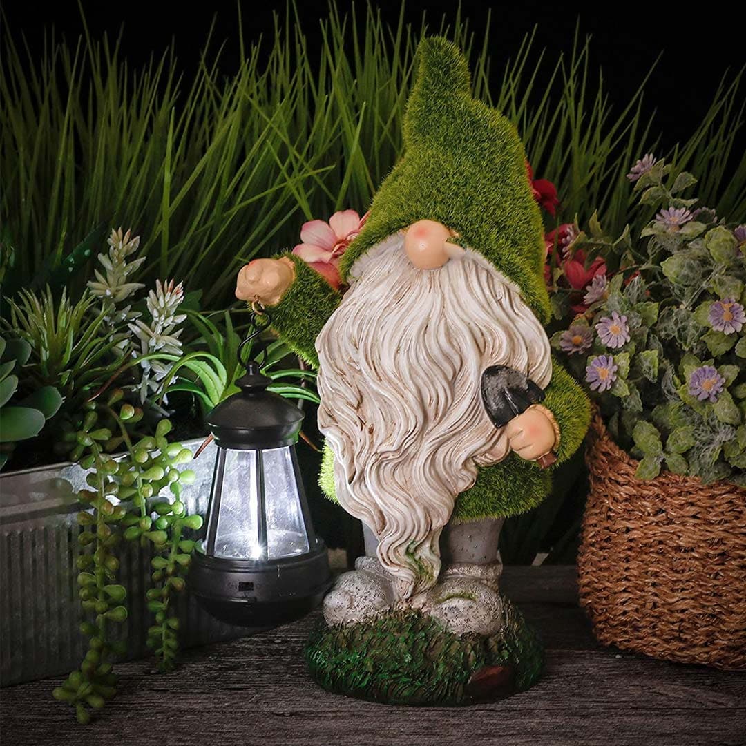 Garden Gnome Solar Statue Feajoy