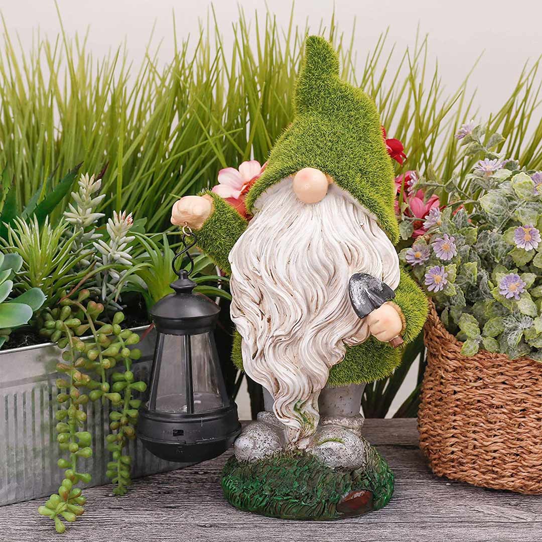 Garden Gnome Solar Statue Feajoy