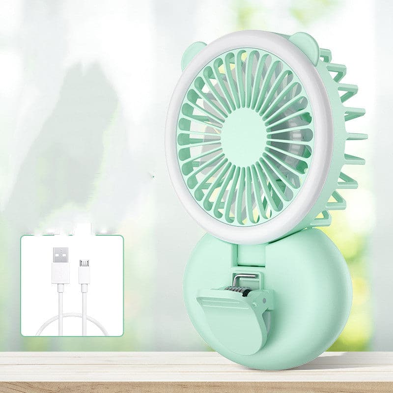 Portable Mini USB Charging Fan With Fill Light for Selfie dylinoshop