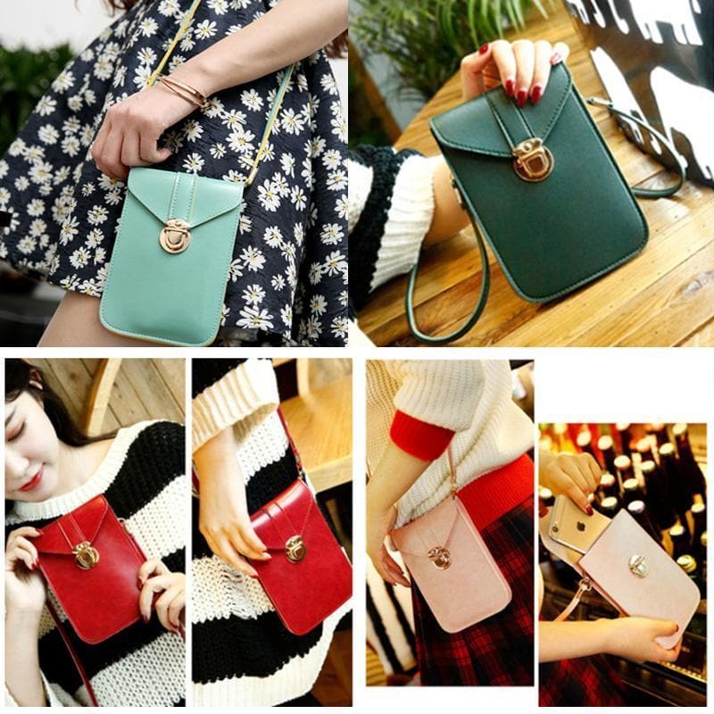 Touchable PU Leather Change Bag sunsetime