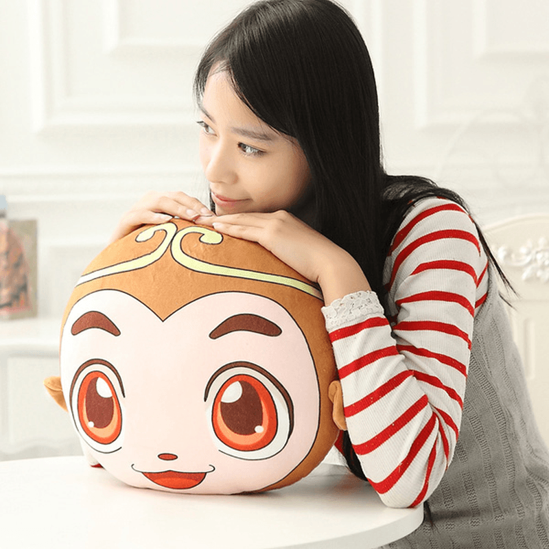 Funny Expression Cartoon Monkey Throw Pillow Soft Plush Sofa Cushion Home Car Decoration MRSLM