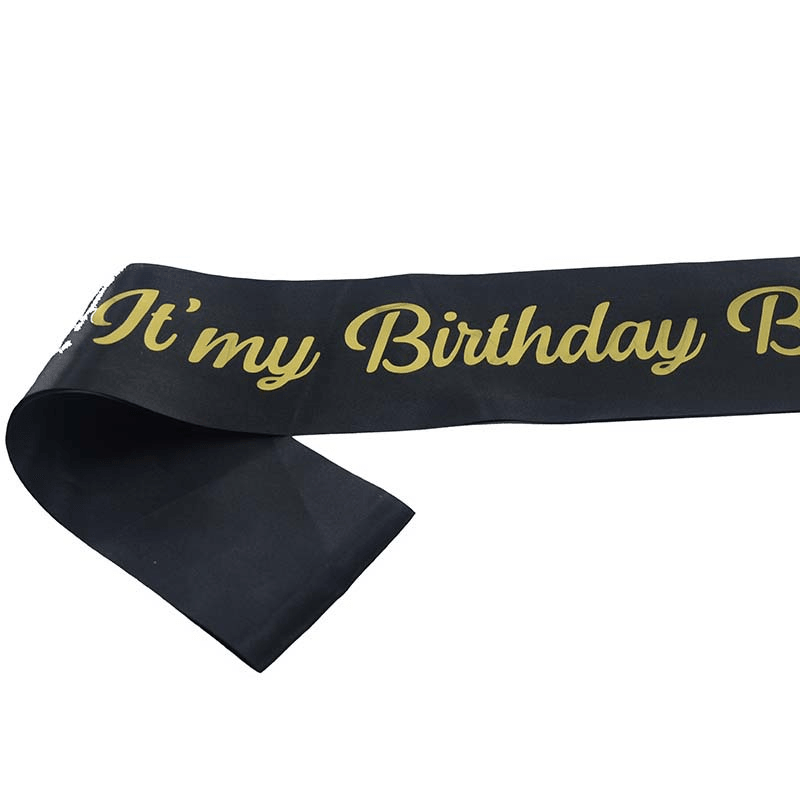 Birthday Party Shoulder Strap Single Layer Bronzing Shoulder Strap Etiquette Strap dylinoshop