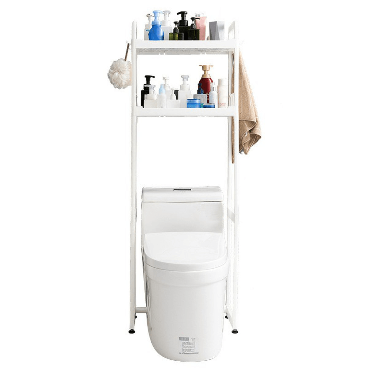 1/2/3 Tier over Toilet Storage Rack Bathroom Space Saver Towel PP Home Organizer dylinoshop