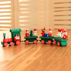 Christmas Wood Train Christmas Decorations Decor Innovative Gift for Children Diecasts Toy Vehic MRSLM