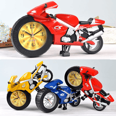 Creative Lazy Student Kids Cartoon Portable Clock Personality Bedroom Mini Clock Motorcycle A MRSLM