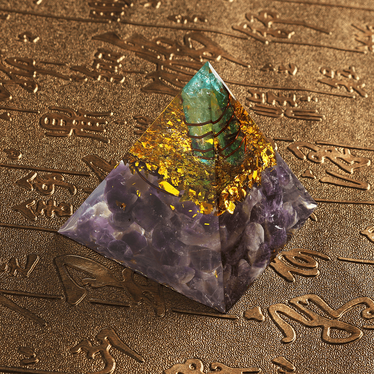 Himalayas Stone Decorations Orgone Pyramid Energy Generator Tower Home Reiki Healing Crystal MRSLM