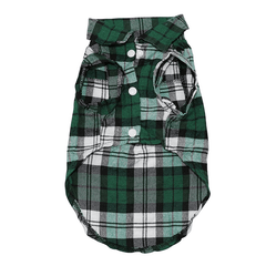 Pet Dog Clothes Soft Puppy Spring Summer Plaid Shirt Outfits Pet Clothing Pet T-Shirt MRSLM