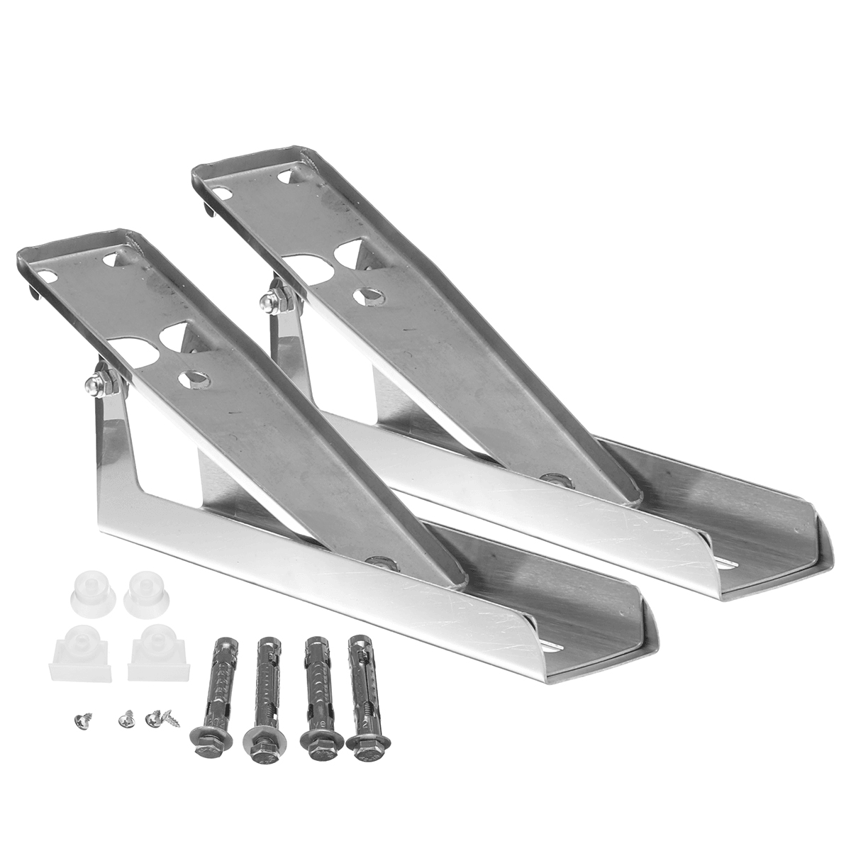 2Pcs Stainless Steel Microwave Oven Shelf Rack Bracket Wall Mount Foldable Stretch MRSLM