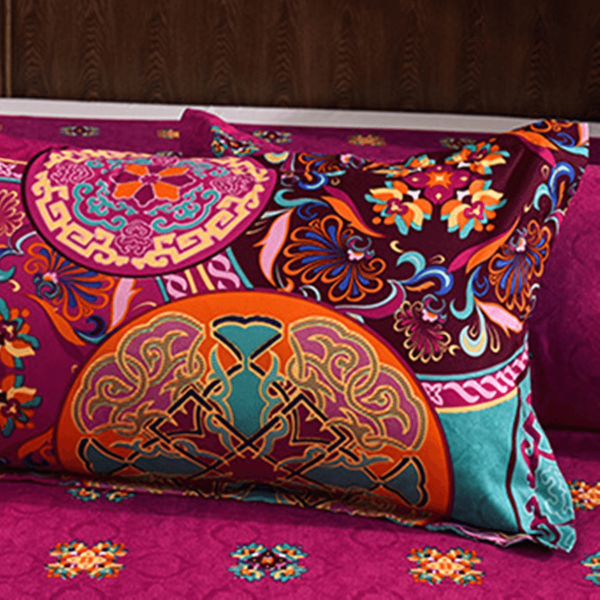 4Pcs Oriental Mandala Polyester Single Double Queen Size Bedding Pillowcases Quilt Duvet Cover Set MRSLM