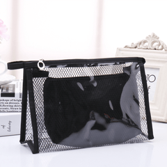 Honana BX-112 Waterproof PVC Cosmetic Bags Two-Piece Suit Net Travel Makeup Transparent Bag MRSLM