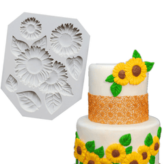 Food Grade Silicone Cake Mold DIY Chocalate Cookies Ice Tray Baking Tool Flowers and Leaves Shape MRSLM