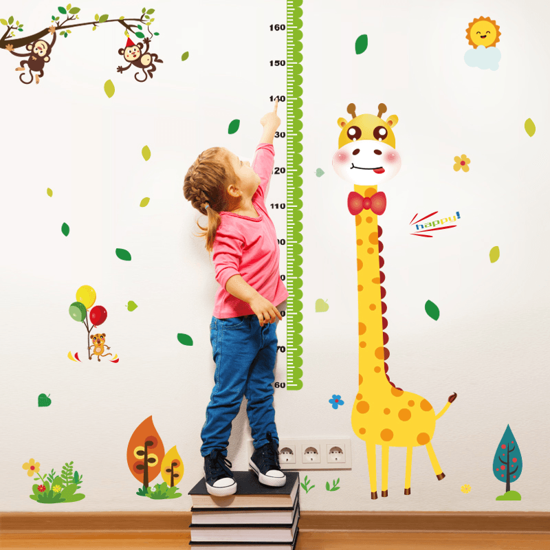 Miico SK9350 Giraffe Height Stickers Children'S Room Kindergarten Decorative Wall Stickers DIY Sticker MRSLM