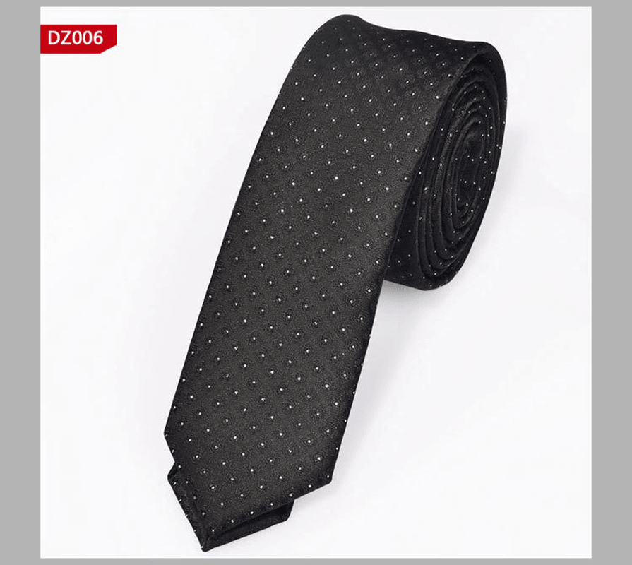 British Style Polyester Yarn Dyed Male 5Cm Narrow Tie dylinoshop