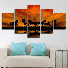 5PCS Large Huge Modern Wall Art Oil Painting Picture Print Unframed Home Decor Wall Sticker MRSLM