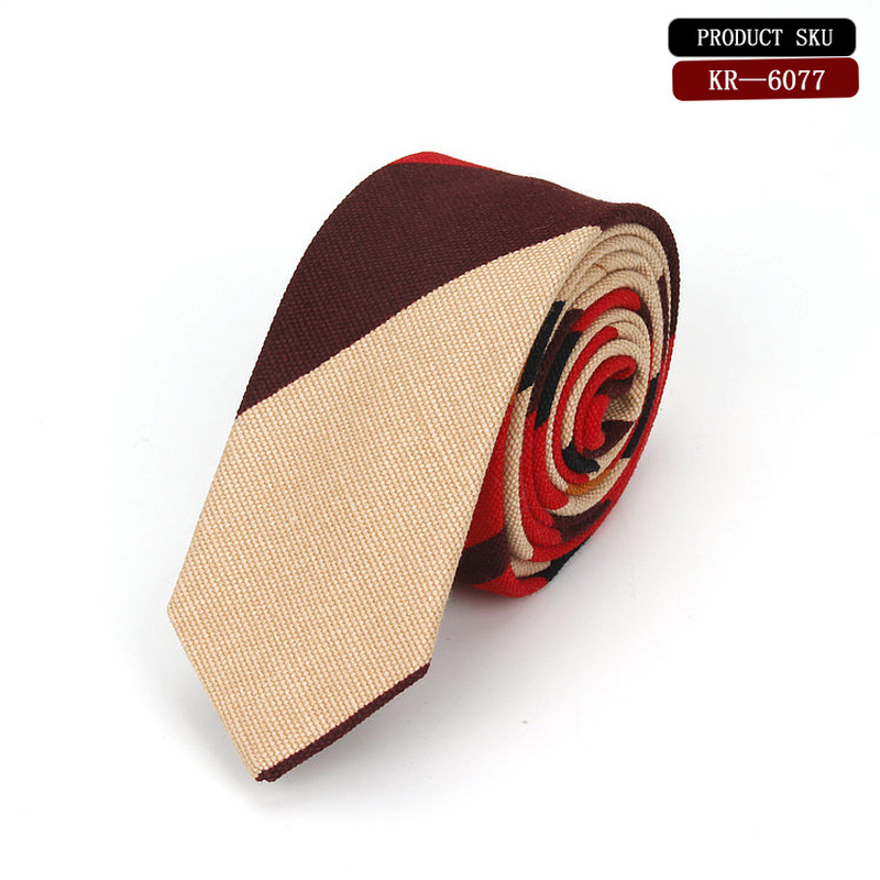 Korean Version Cotton and Linen Pattern Groom'S Wedding Tie dylinoshop