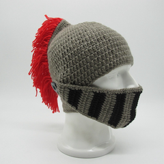 Funny Hat Creative Hand-Woven Knight Hat Helmet Shape dylinoshop