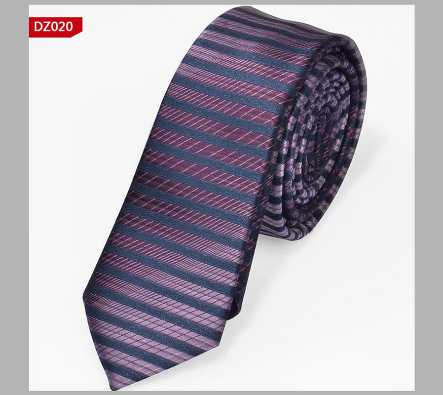 British Style Polyester Yarn Dyed Male 5Cm Narrow Tie dylinoshop