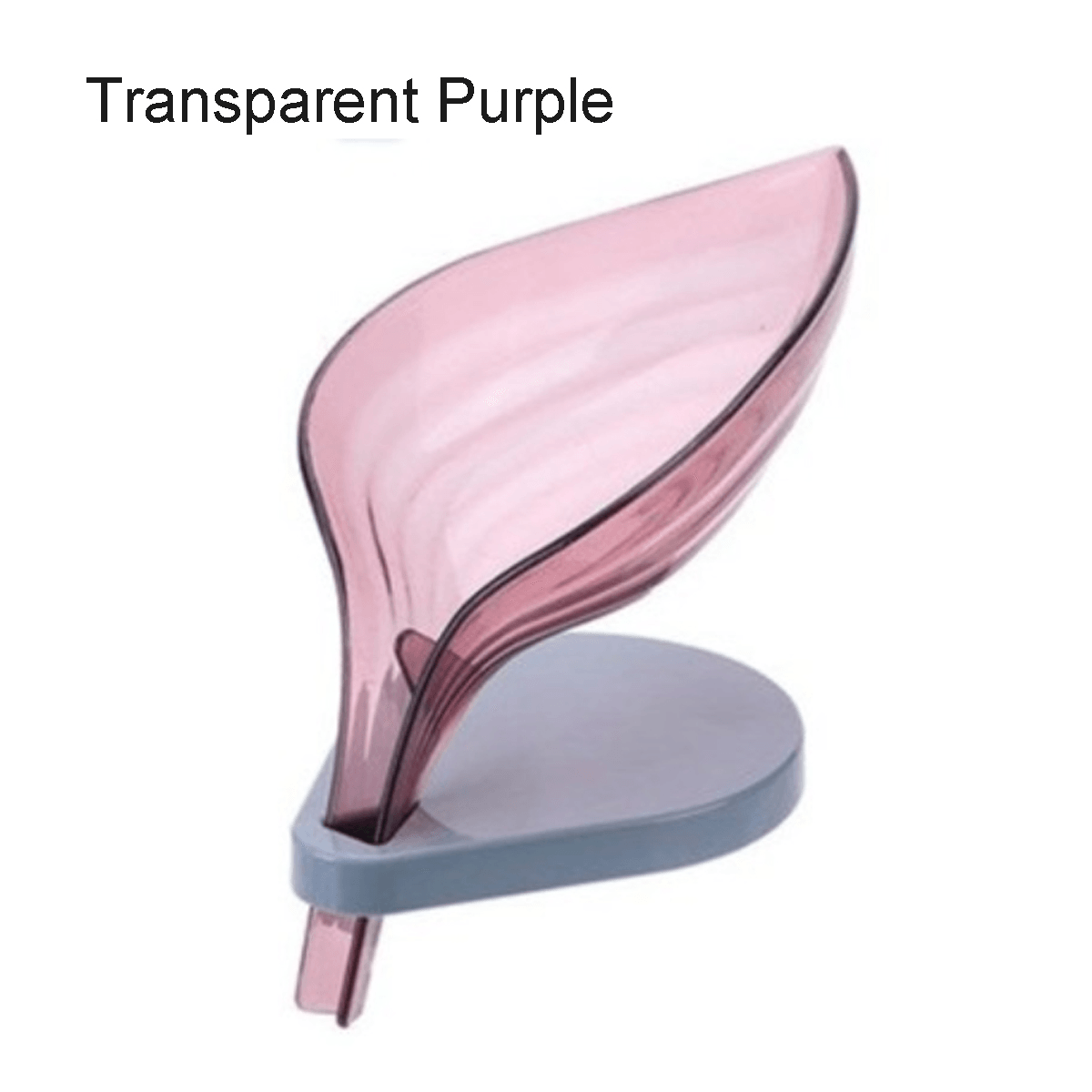 Quick-Drying Leaf Shape Self Draining Soap Holder Box with Suction Cup for Shower Bathroom Kitchen Sink MRSLM