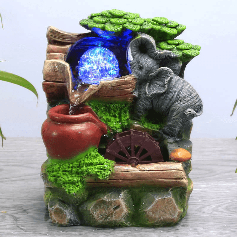 Desktop Rockery Ornament Resin Non-Toxic Safe Durable Auspicious Potted Small Rockery Ornaments MRSLM