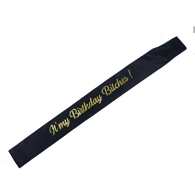 Birthday Party Shoulder Strap Single Layer Bronzing Shoulder Strap Etiquette Strap dylinoshop