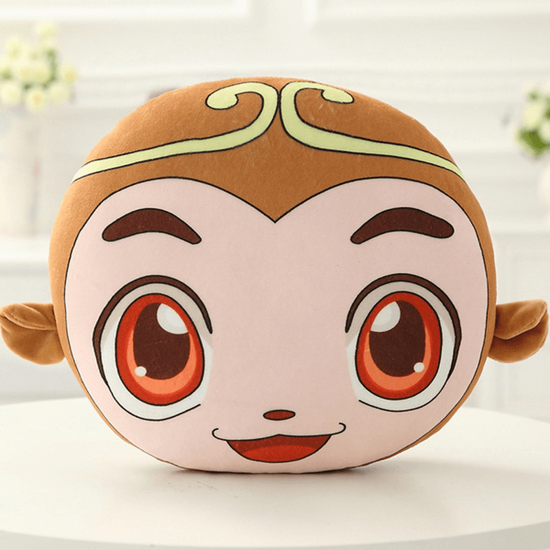 Funny Expression Cartoon Monkey Throw Pillow Soft Plush Sofa Cushion Home Car Decoration MRSLM