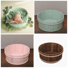 Newborn Wooden Photography Props round Basket Posing Studio Baby Photography Prop Posting Accesoriess MRSLM