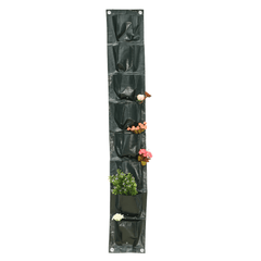 8 Pockets Home Garden Balcony Plant Bags Hanging Flower Pot PE Planting Grow Storage Bag MRSLM